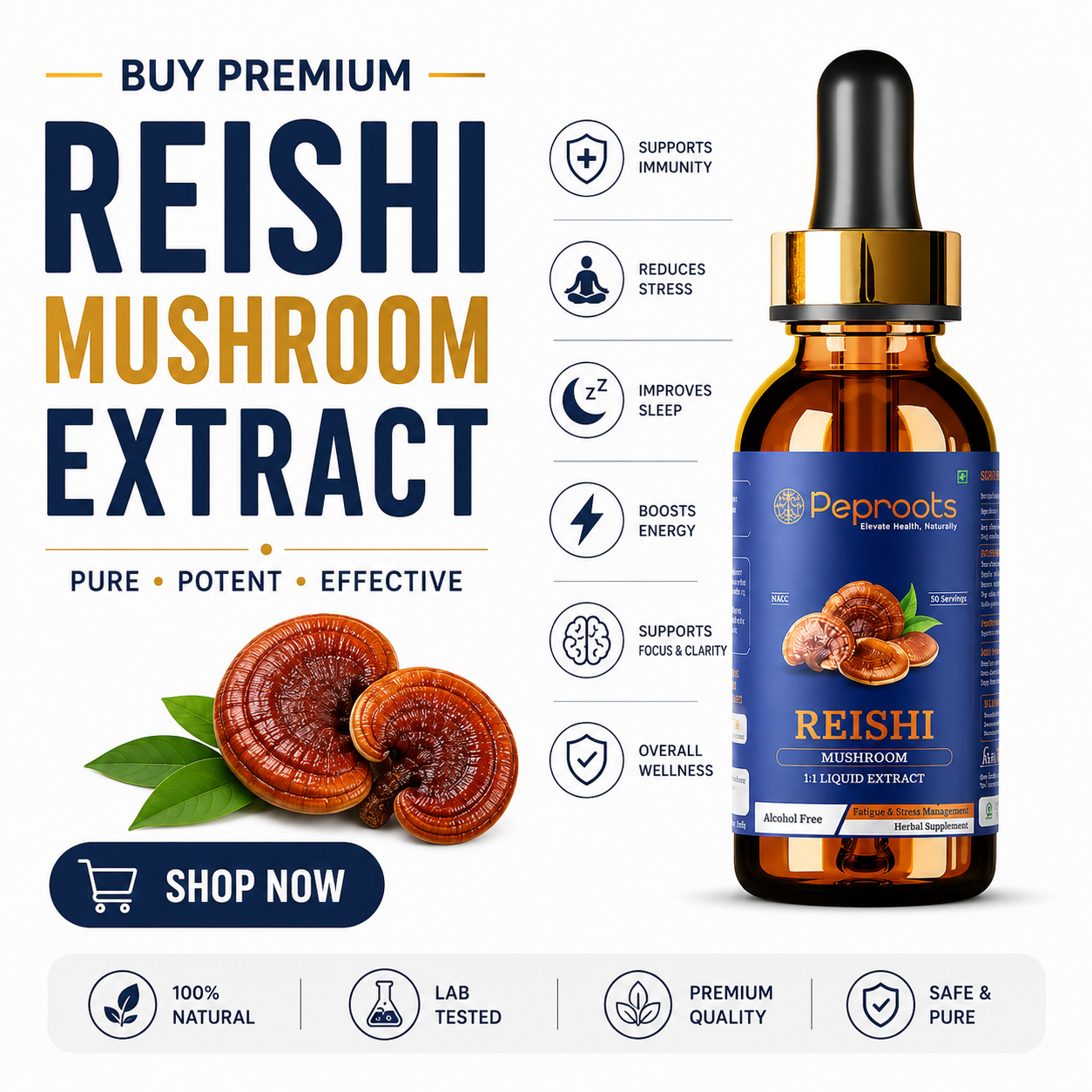Buy Reishi Mushroom Extract - Peproots