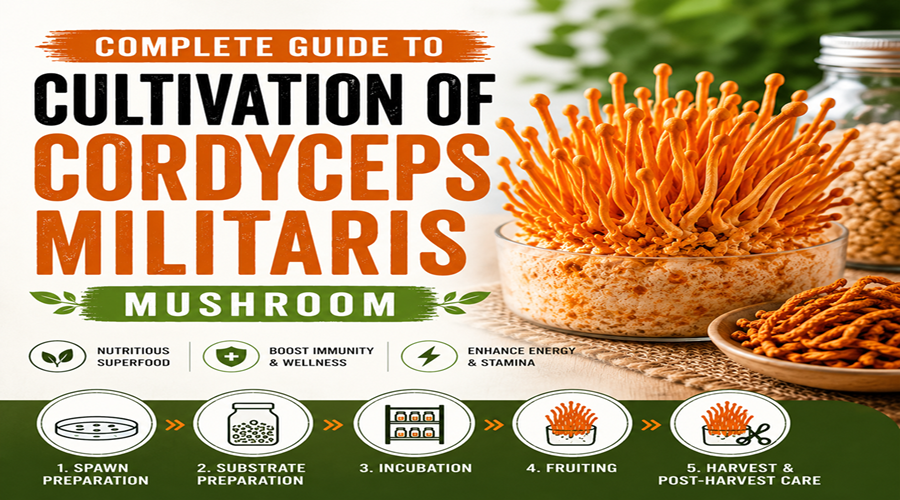 Complete Guide to Cultivation of Cordyceps Militaris Mushroom