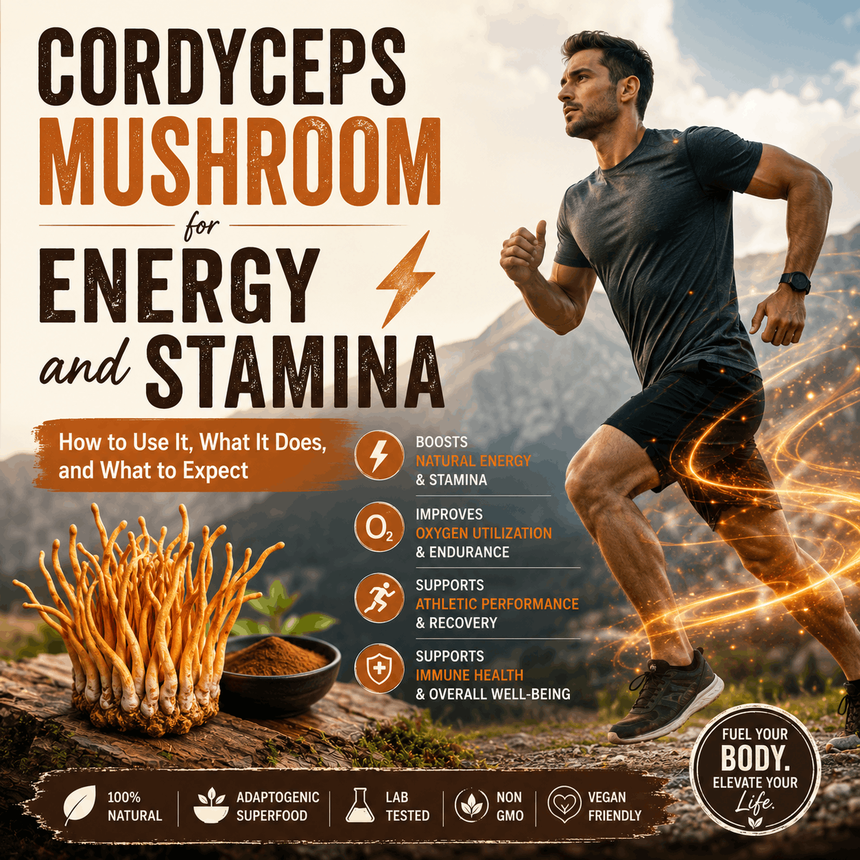 Cordyceps Mushroom for Energy and Stamina: How to Use It, What It Does, and What to Expect