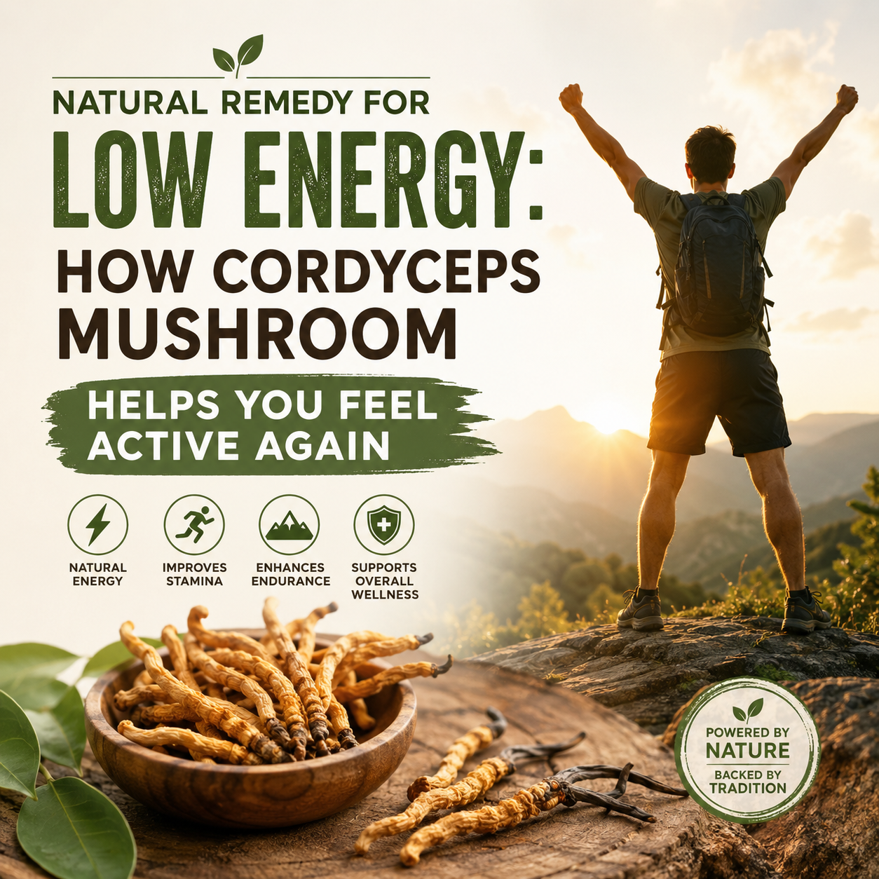 Natural Remedy for Low Energy: How Cordyceps Mushroom Helps You Feel Active Again