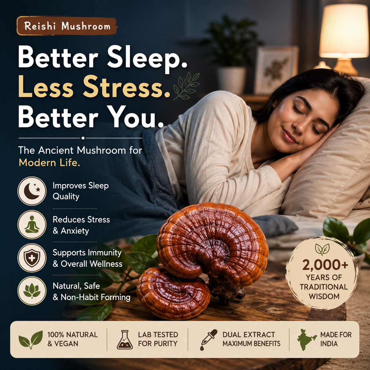 Reishi Mushroom for Sleep and Stress: Everything You Need to Know