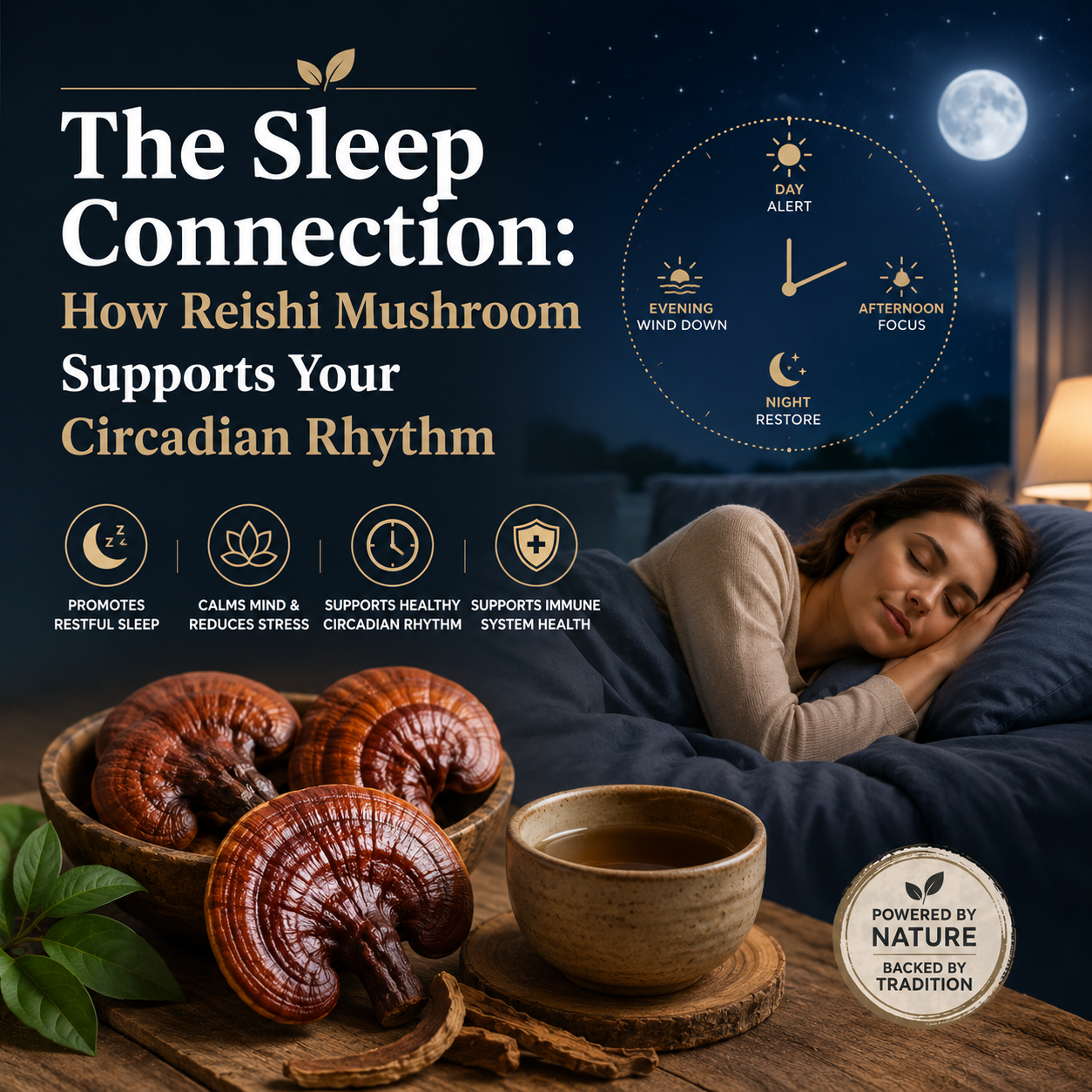 The Sleep Connection: How Reishi Mushroom Supports Your Circadian Rhythm