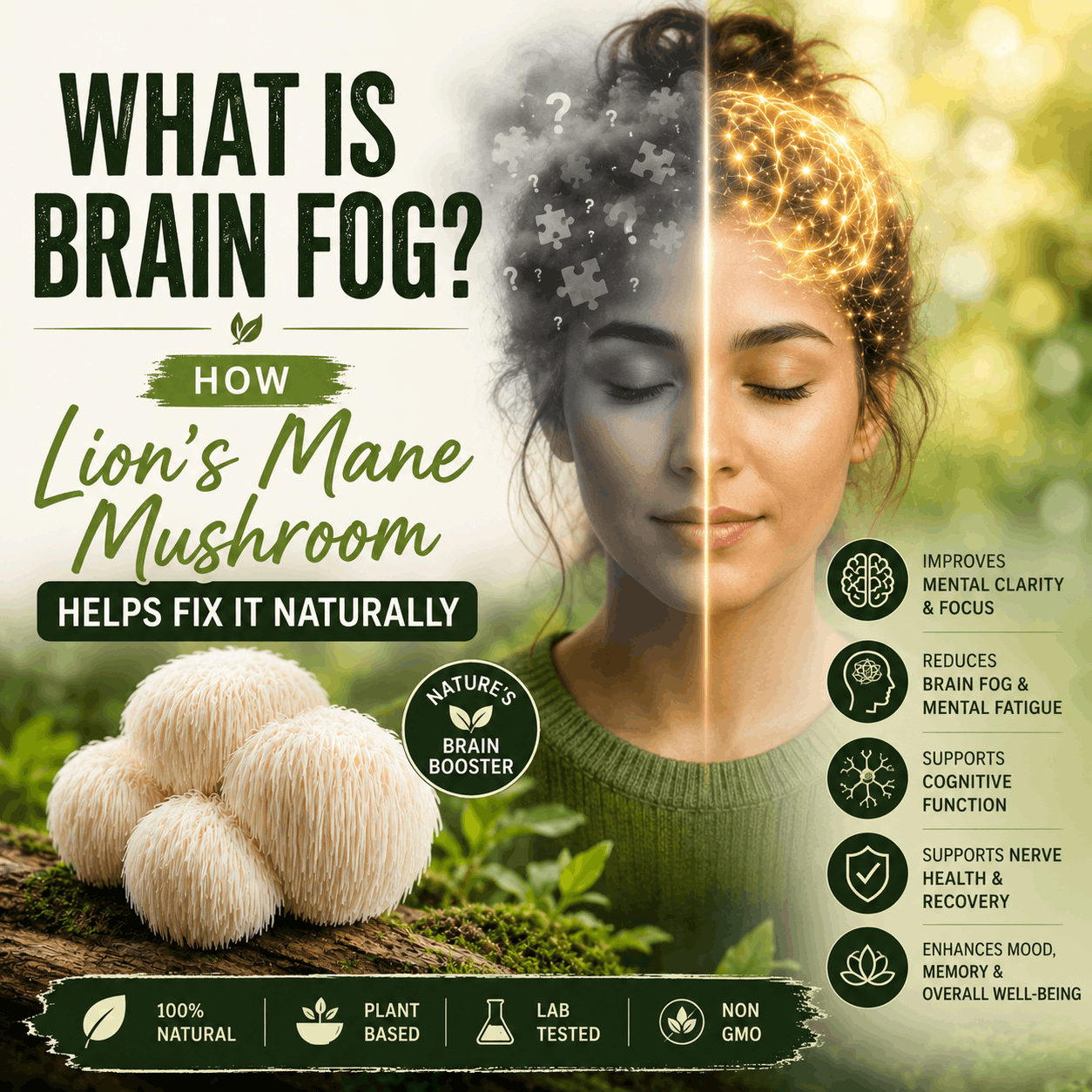 What is Brain Fog? How Lion's Mane Mushroom Helps Fix It Naturally