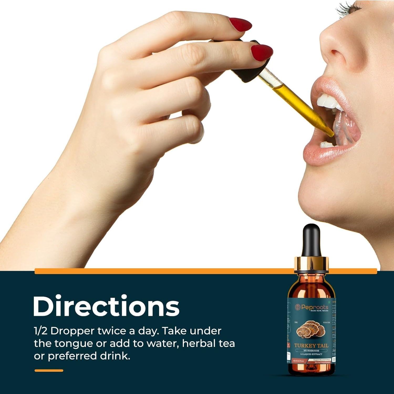 Turkey Tail Mushroom Supplement - Immunity Booster & Gut Health Support