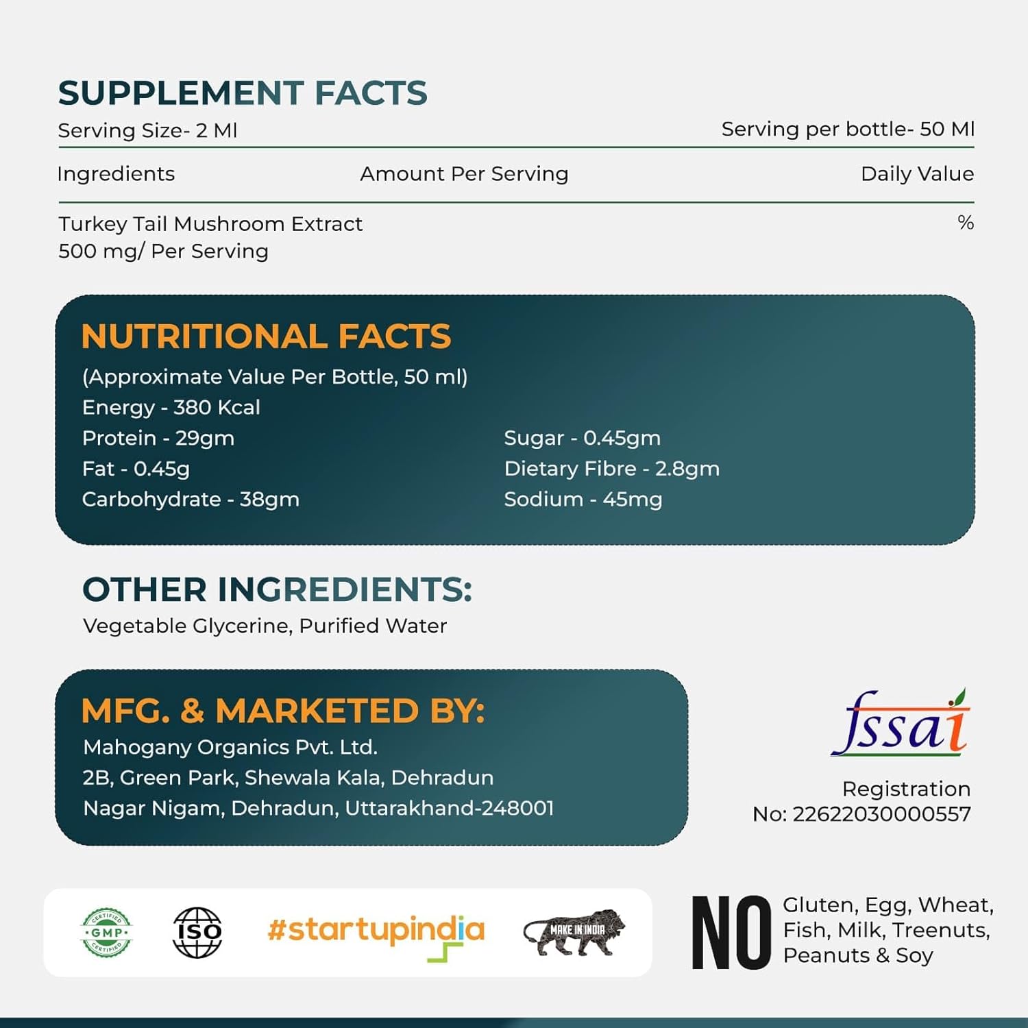 Turkey Tail Mushroom Supplement - Immunity Booster & Gut Health Support