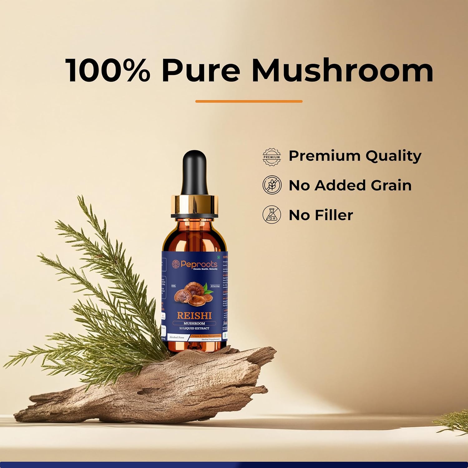 Reishi Mushroom Extract for Stress Relief, Sleep & Immunity
