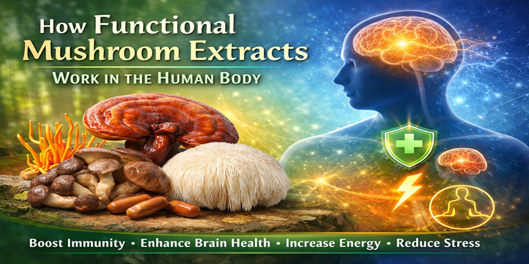 How Functional Mushroom Extracts Work in the Body